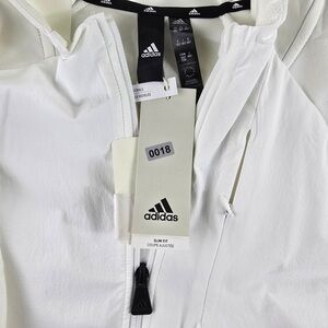 Adidas White Slim Fit Jacket